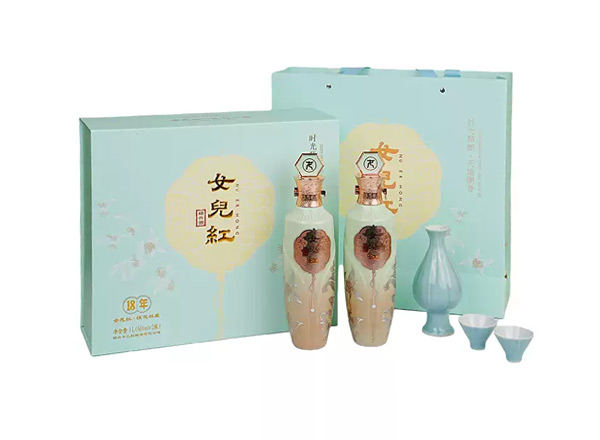 南京黄酒回收女儿红18年黄酒十八年桂花林藏老酒500ml*2礼盒装
