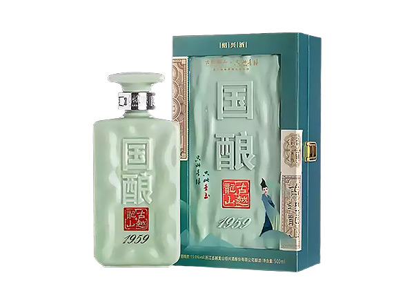 南京古越龙山黄酒回收国酿1959青玉只此青绿联名款二十年陈酿黄酒礼盒
